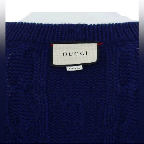 GUCCI Wool Cardigan With Patches - Picture 5 of 9